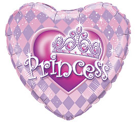 Princess Heart Shape Mylar Balloon